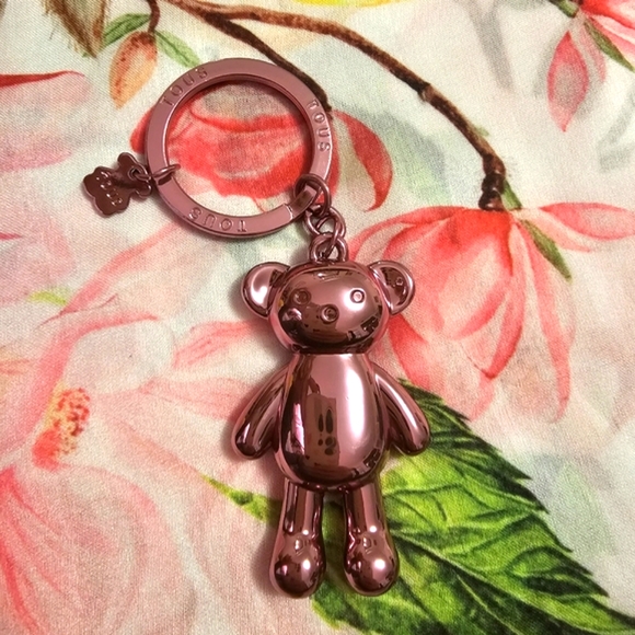 Tous Rose Gold Teddy Bear Key Chain